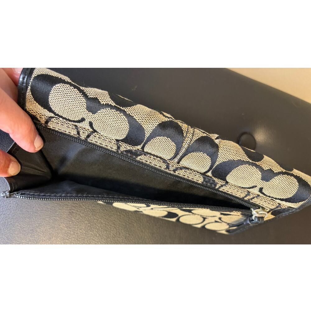 Coach Signature Soho Wallet Jacquard & Leather Pleate… - Gem